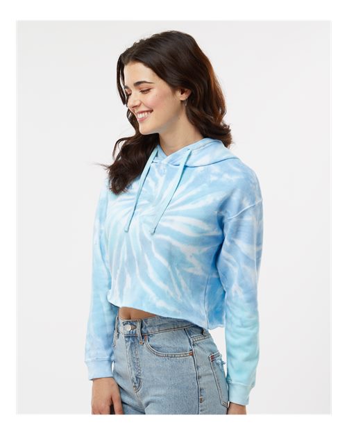 Women's Tie-Dyed Crop Hooded Sweatshirt - 8333 34