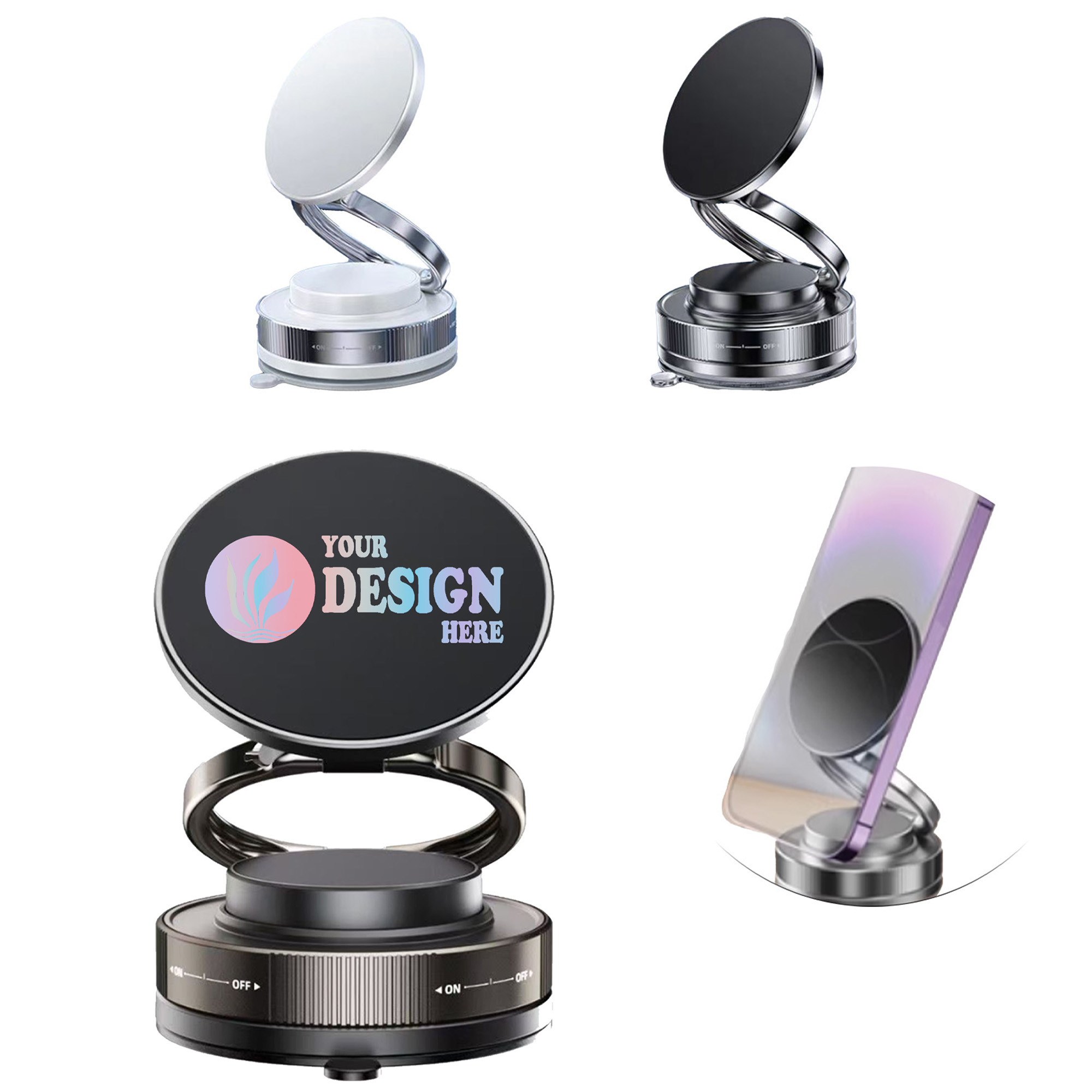 Suction Magnetic Car Phone Stand 2