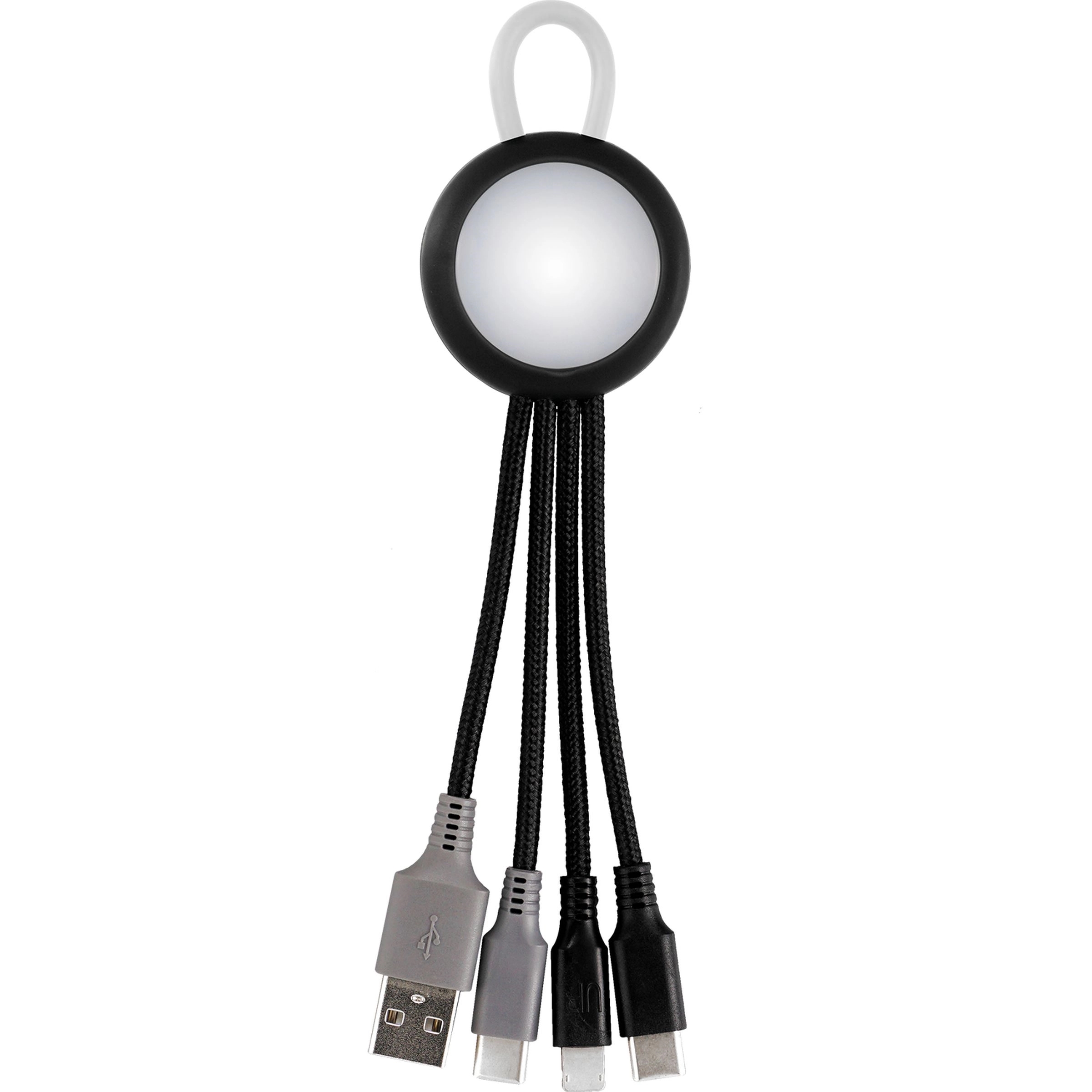 Clearview Light Up Loop Dual Input 3-in-1 Charging Cable 7