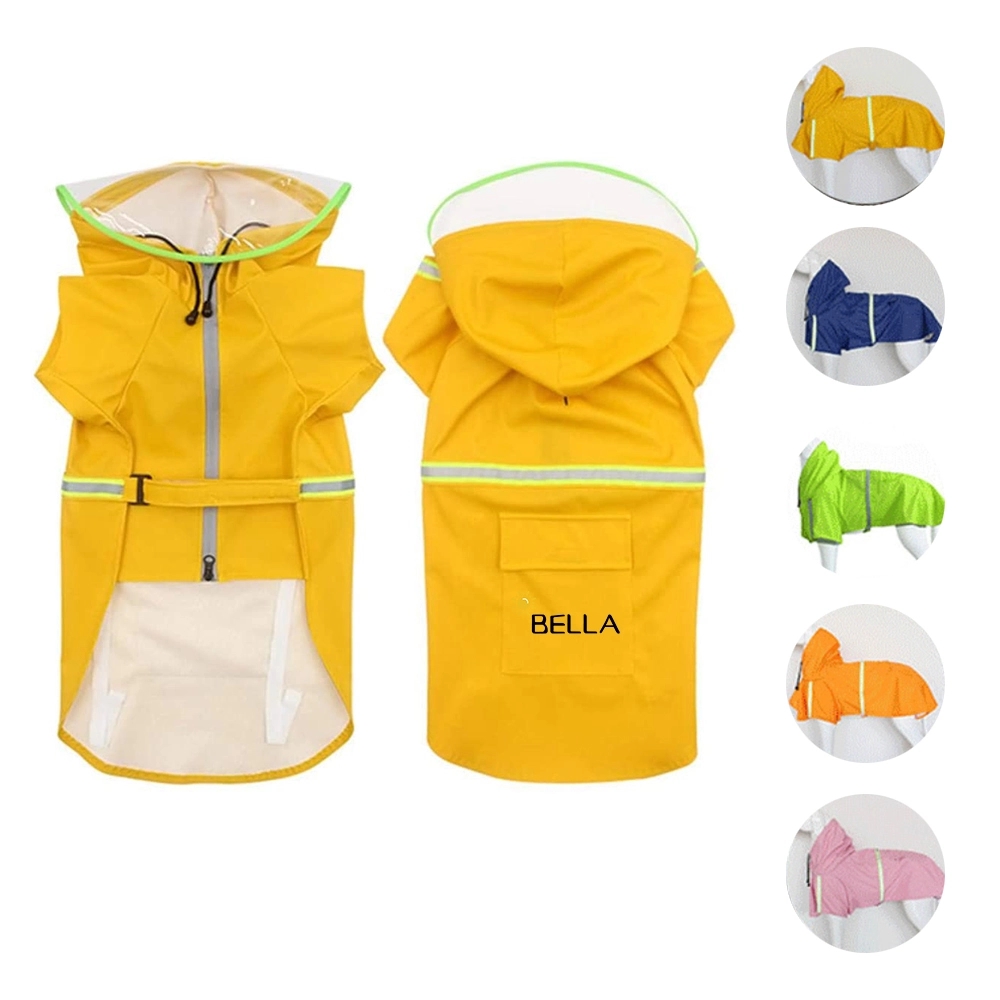 Raincoats for Large Dogs with Reflective Strip Rain 8