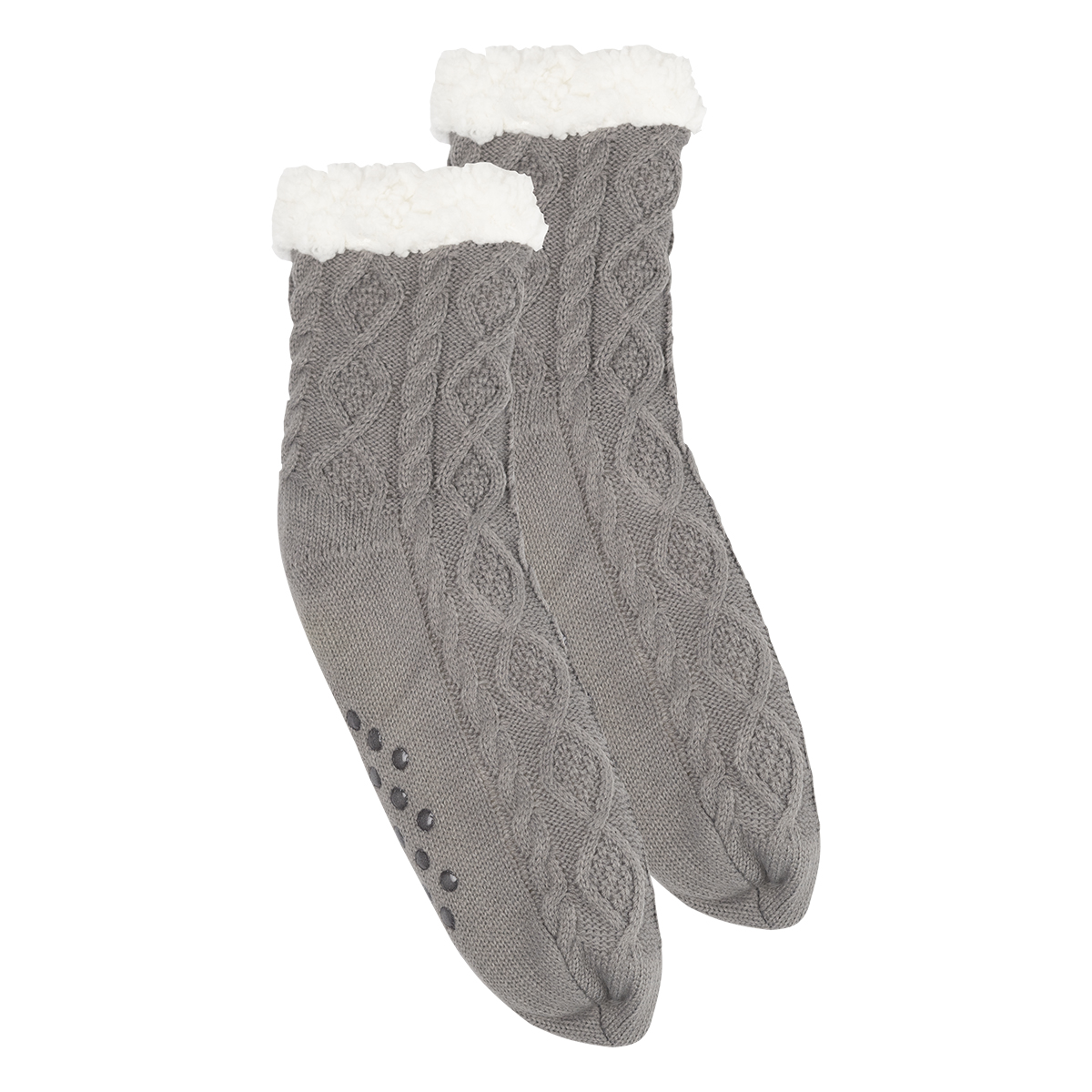 Cozy Cable Knit Slipper Socks 7