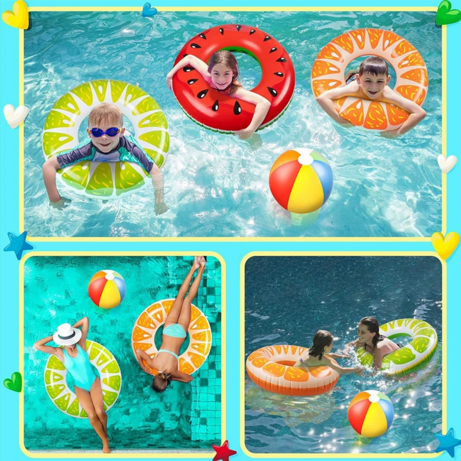 Inflatable Swim Ring Pool Float 3