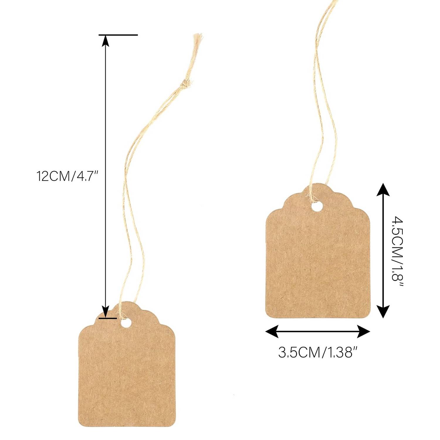 100Pcs Kraft Paper Price Hang Tag 1