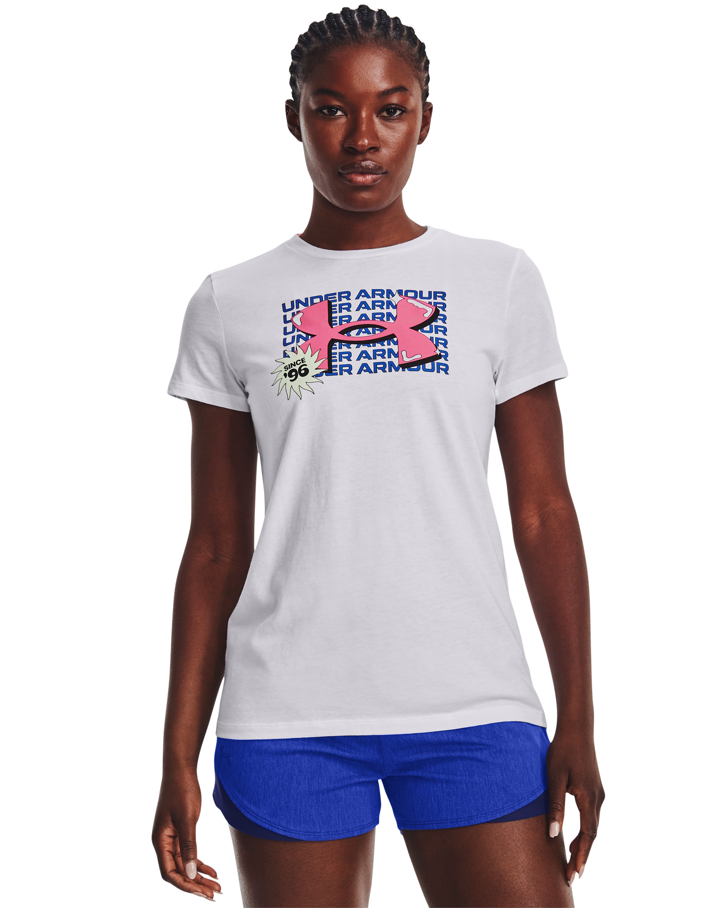 Women's UA Bold Shine Logo Short Sleeve  2