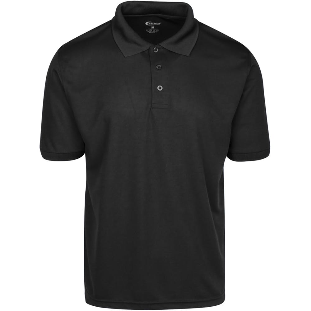 Men's Polo Shirts - Black Small Moisture Wicking 2