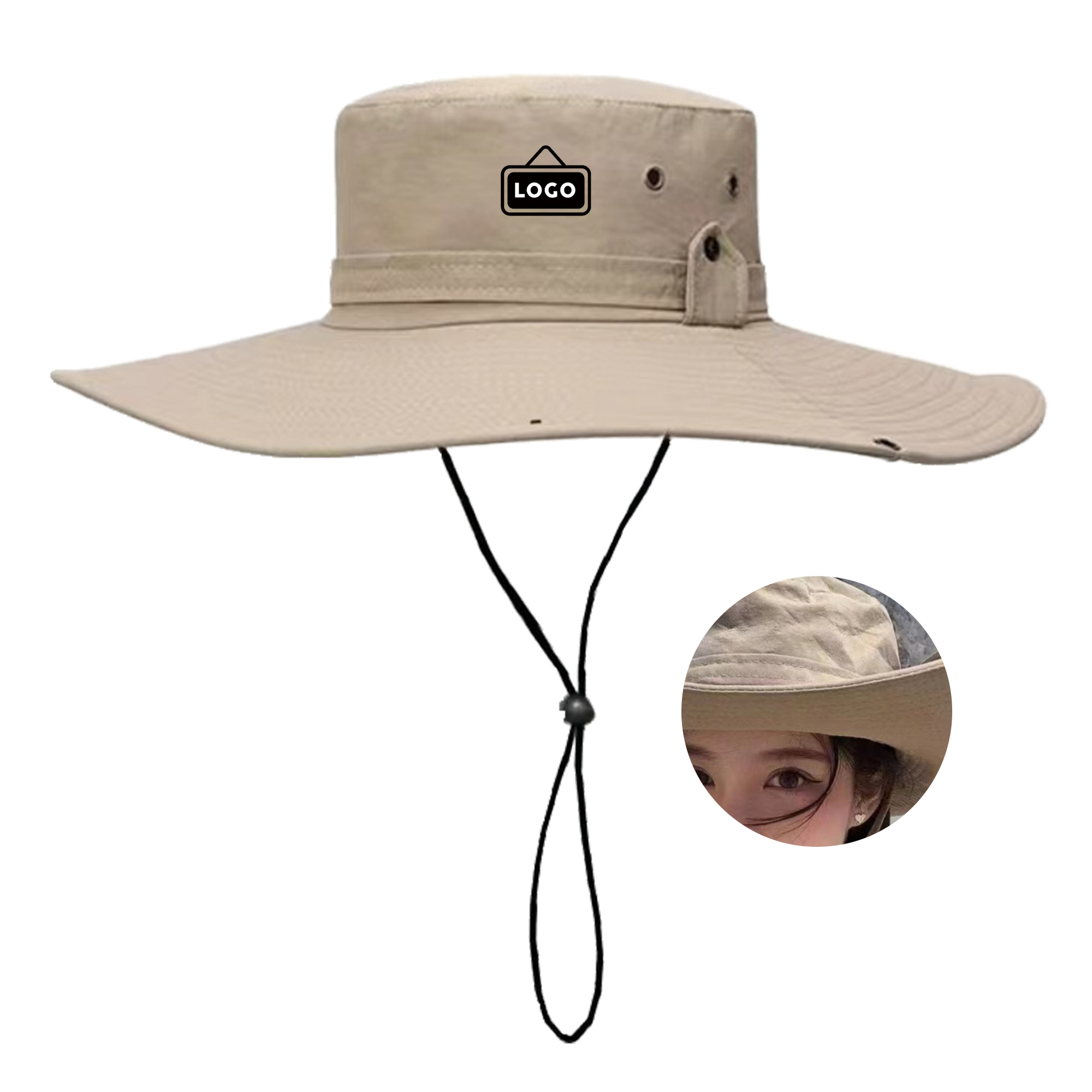 MOQ 50 Wide Brim Western Cowboy Sun Hat UPF50+ for Fishing 2