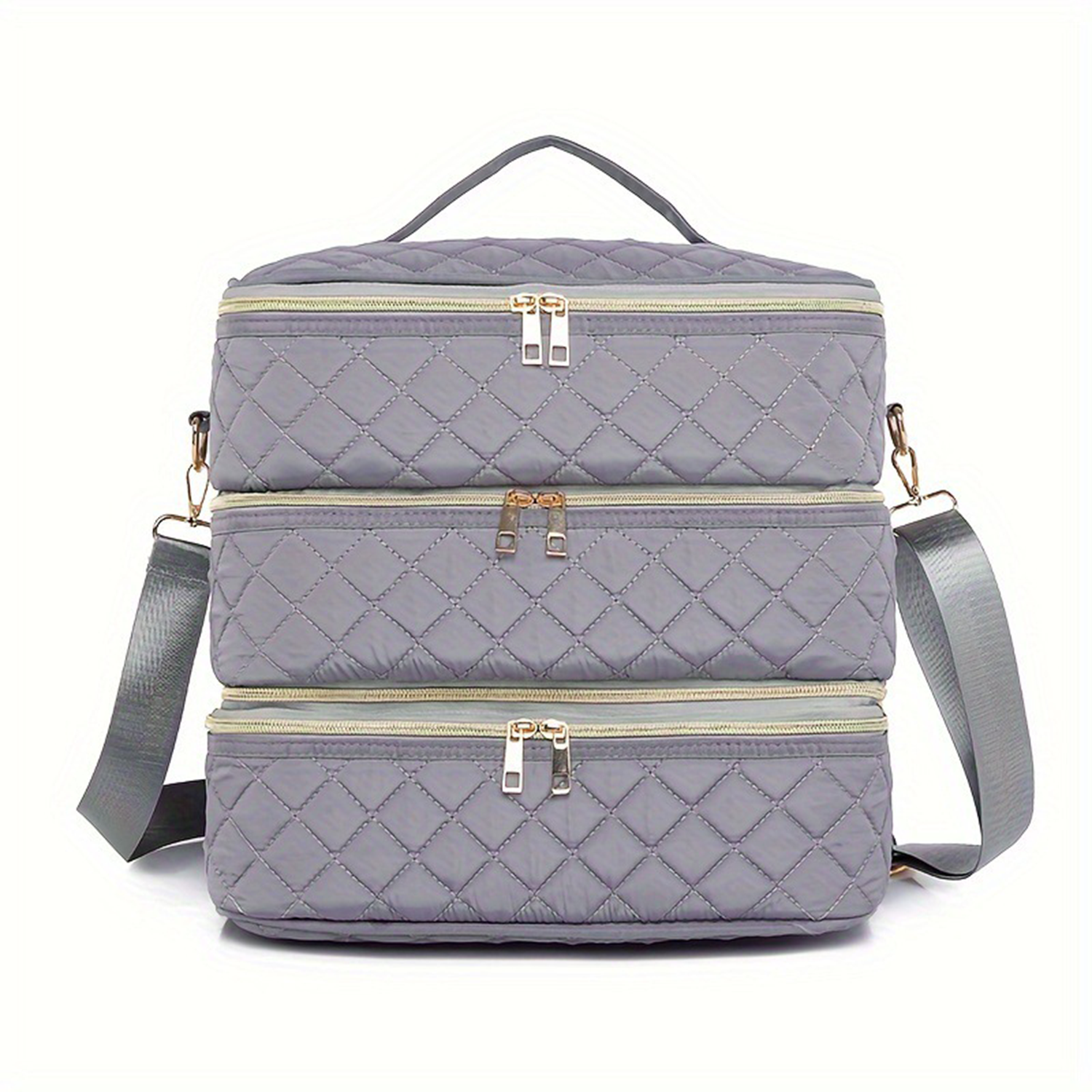 3-Layer Large Capacity Nail Polish Organizer Makeup Bag 3