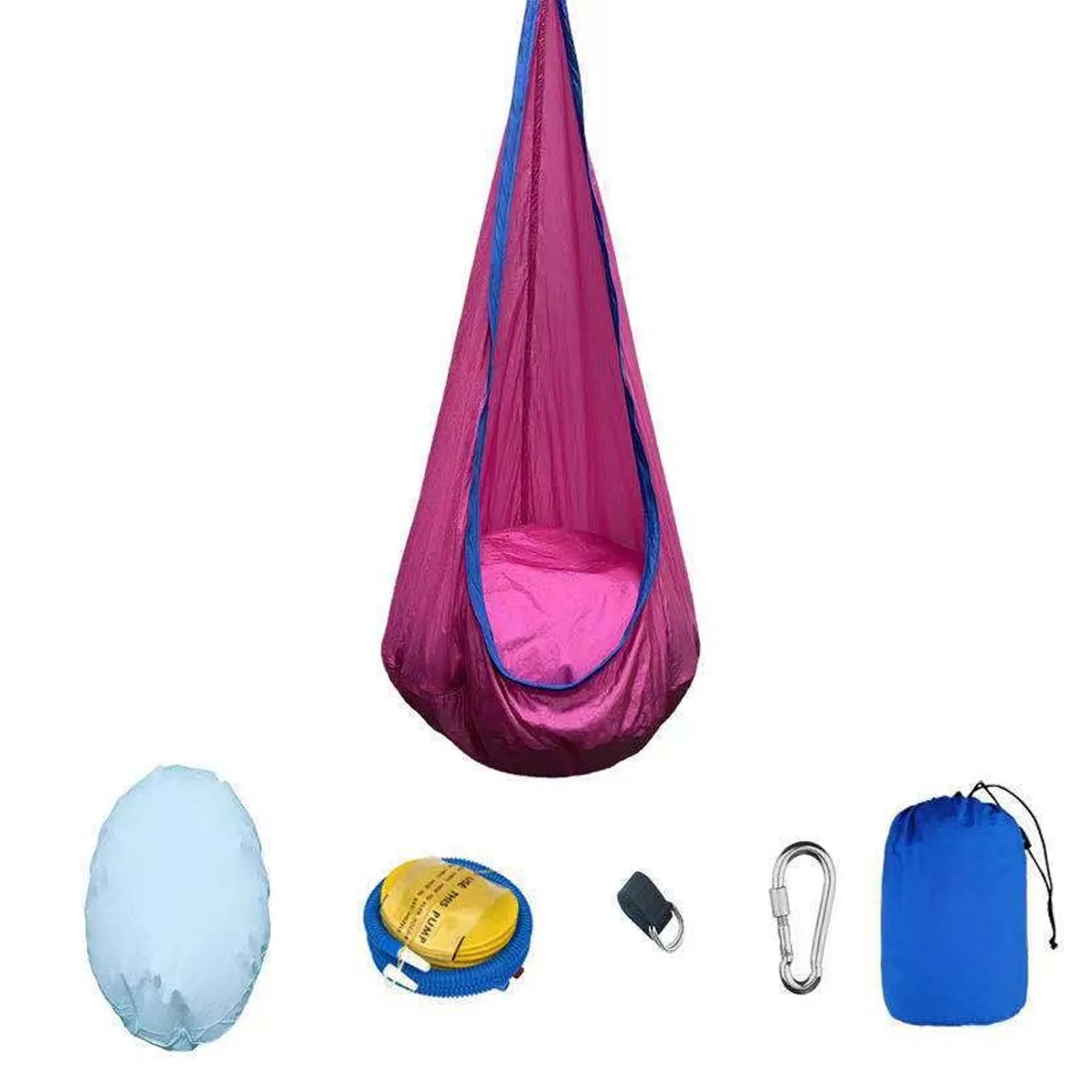 Hanging LED Sensory Light Up Kids Pod Swing Seat Hammock 4