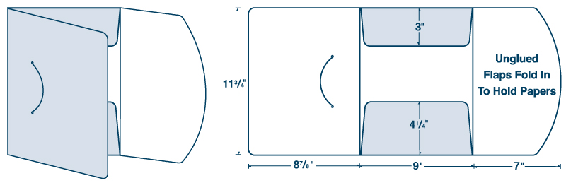 Three-Panel Unglued Presentation Folder with Closure Notch 2
