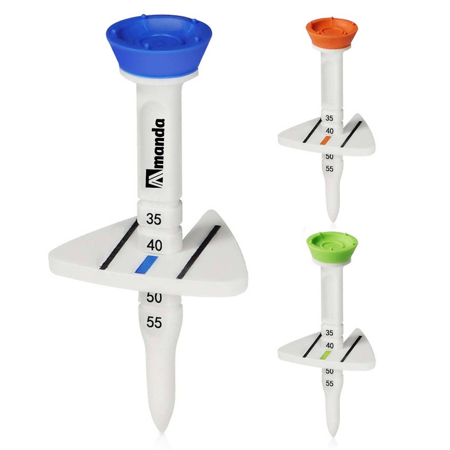Golf Tees Adjustable Height TriangularDirectional Design