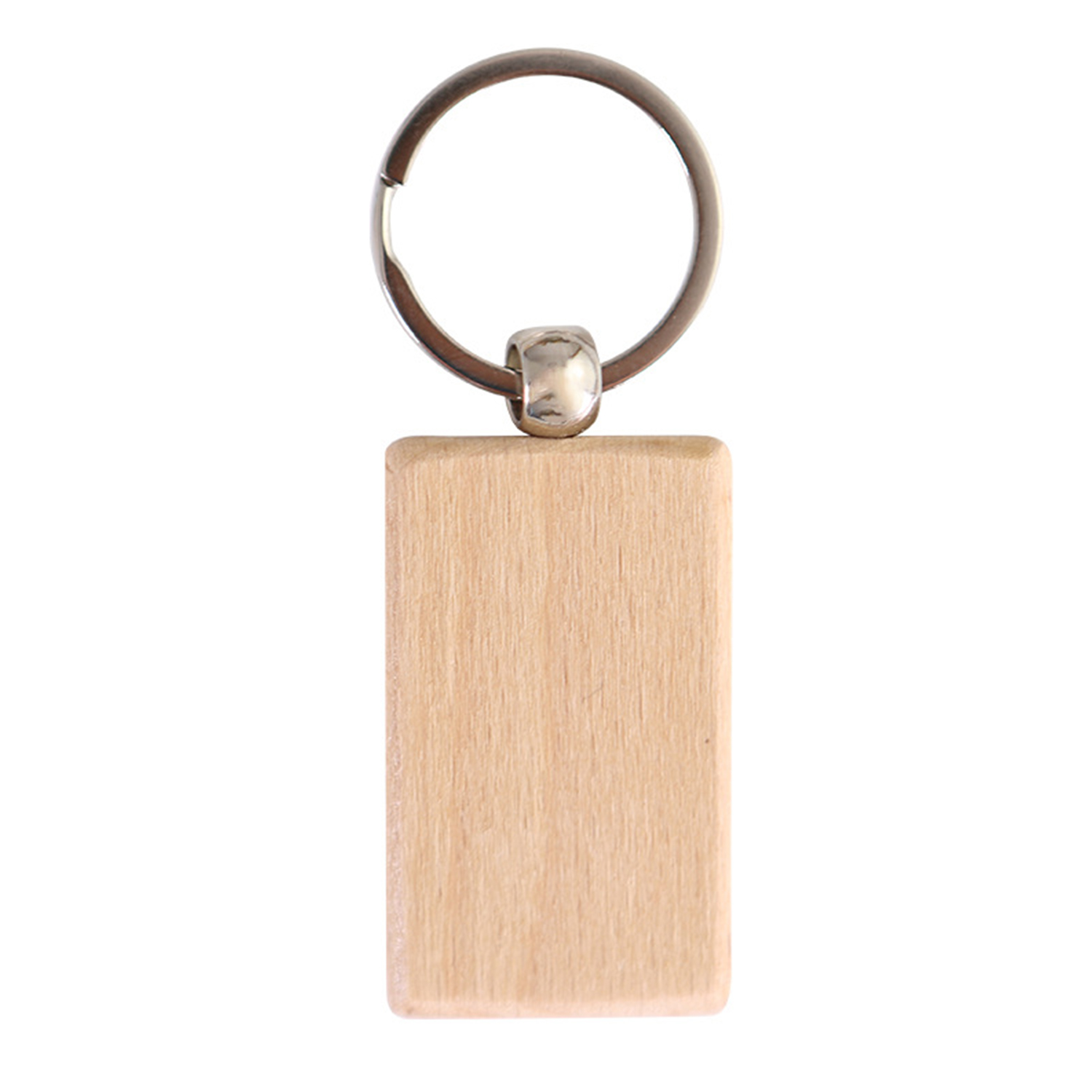 Wooden Rectangle Design Keychain 3