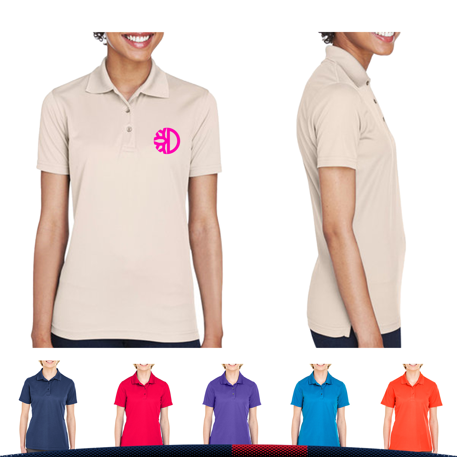 Ultra Club® 4.4oz Ladies' Sports Polo Shirts 7