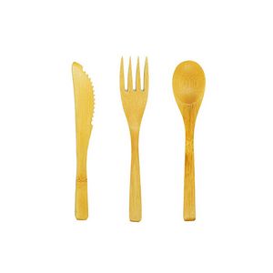 3 In 1 Bamboo Flatware Set Fork Knife Spoon Eco Friendly Lightweight Portable 5