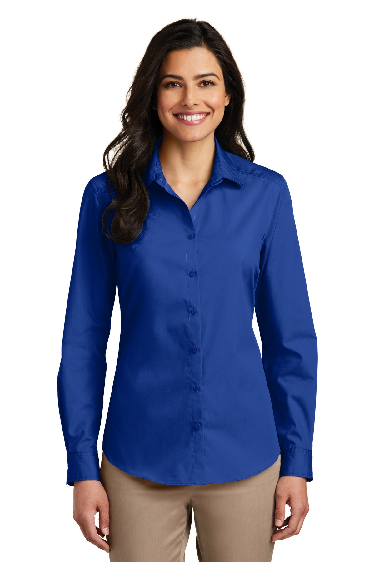 Port Authority Women's Long Sleeve Carefree Poplin Shirt. LW100 44