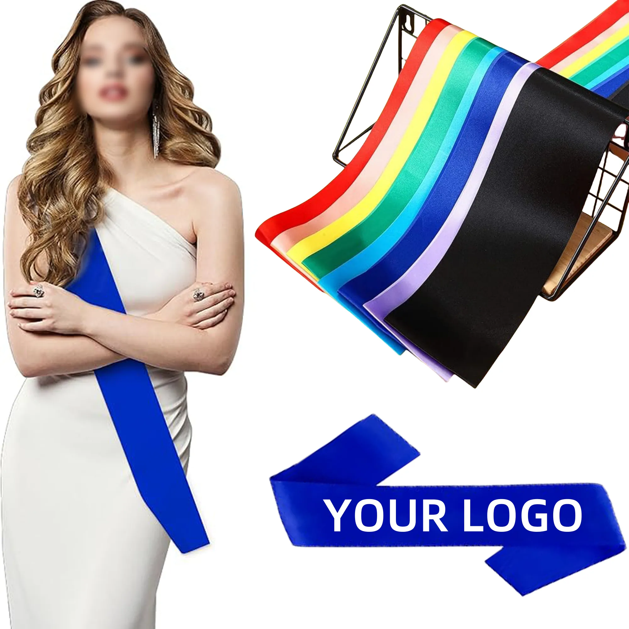 Multicolor Sash Plain Satin 5