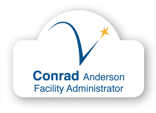 Full Color Name Badge w/ Personalization (2"X3") Rectangle W/Oval Bump