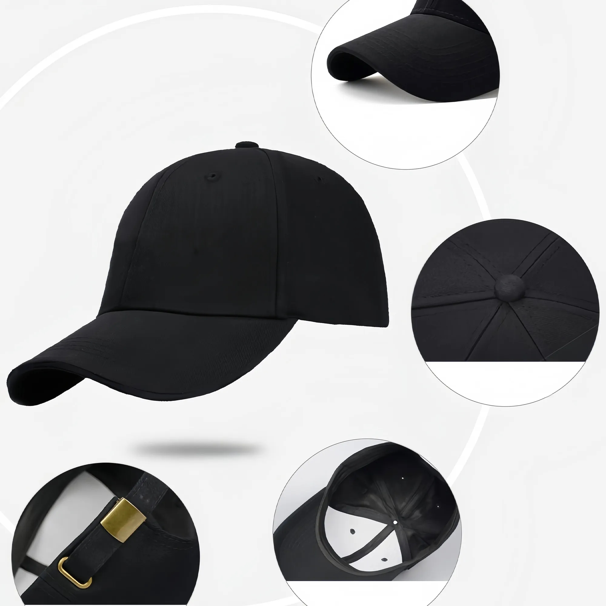 Sun Protection Adjustable Cotton Baseball Cap 3