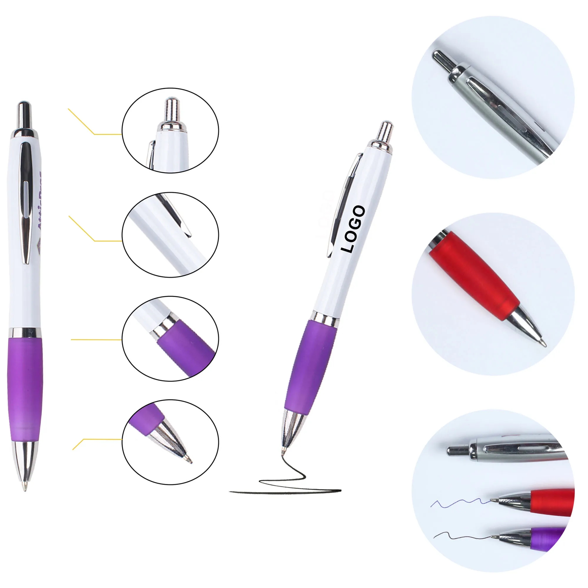 Plastic Ballpoint Pen With Logo For Study,Sustainable