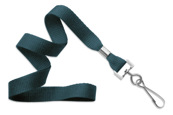 5/8" Blank Lanyard w/Swivel Hook (Teal Blue) 1