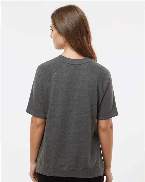 Women's French Terry Short Sleeve Crewneck Sweatshirt - W23711 19