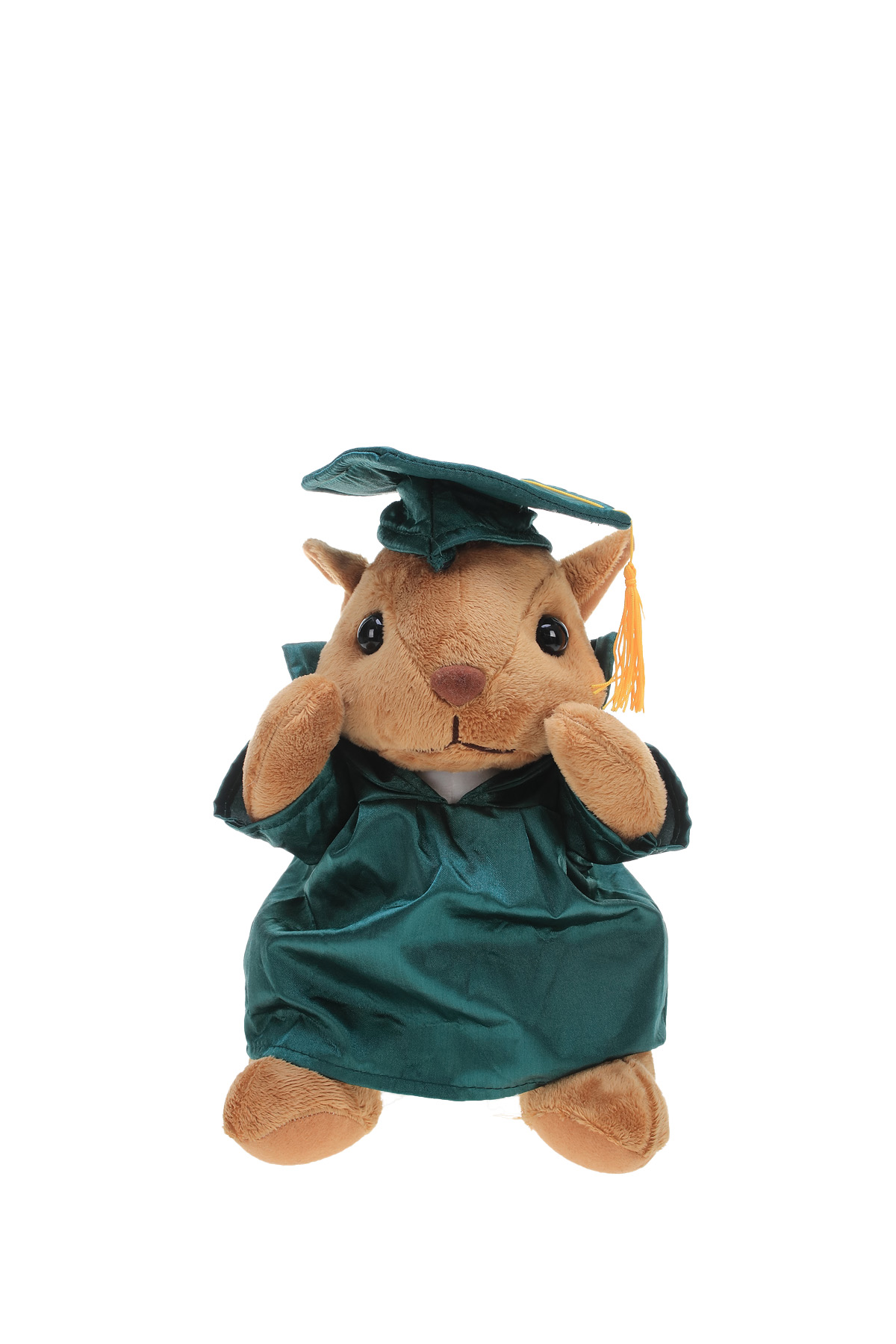 Soft Plush Sitting Squirrel with Graduation Cap & Gown 1