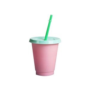 Handy 16oz Plastic Color Changing Cup With Straw 2