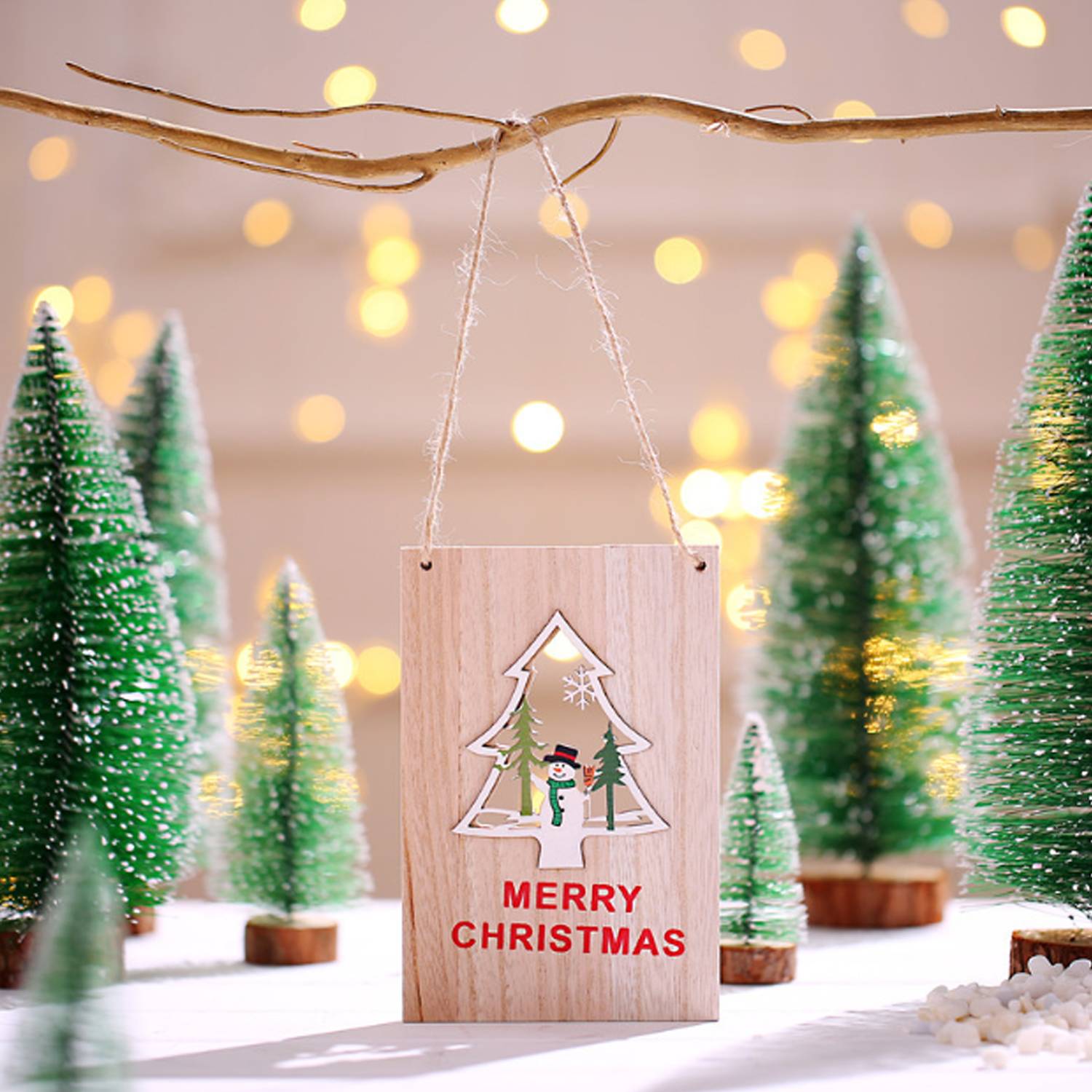 Christmas wooden door hanging 2