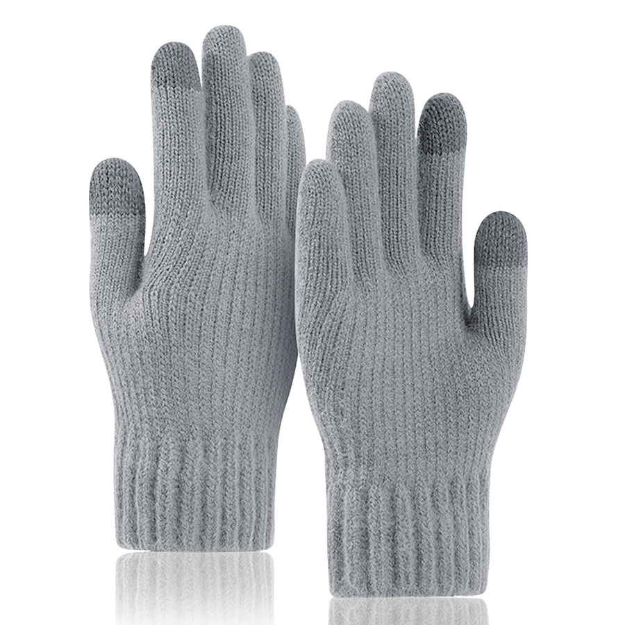 Adult Stretch Ribbed Gloves with Sensitive Touch and Custom 7