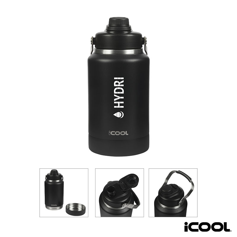 iCOOL® Mariposa 64 oz. Double Wall Stainless Steel Jug w/ Bowl