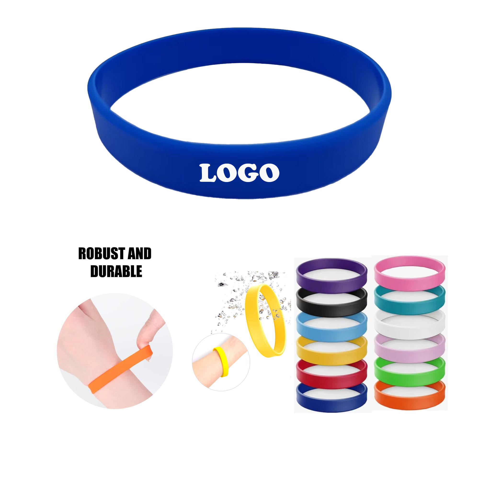 MOQ 50 pcs Custom Silicone Wristbands 6
