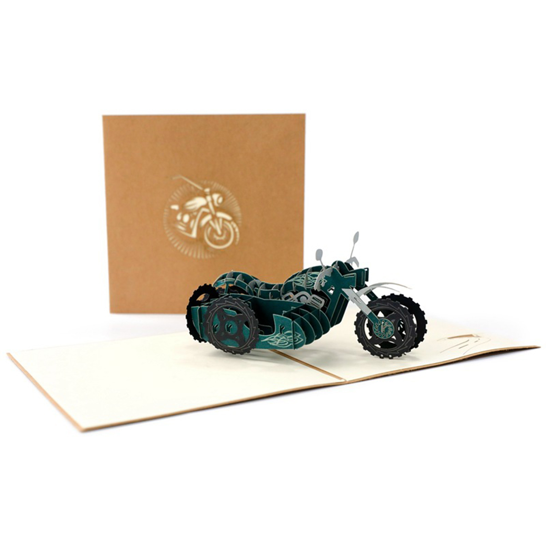 Motorcycle 3D Father's Day Pop Up Card