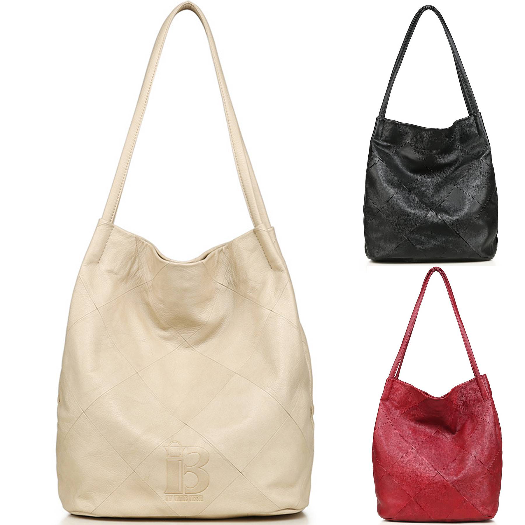Genuine Leather Bucket Bags for Women 2