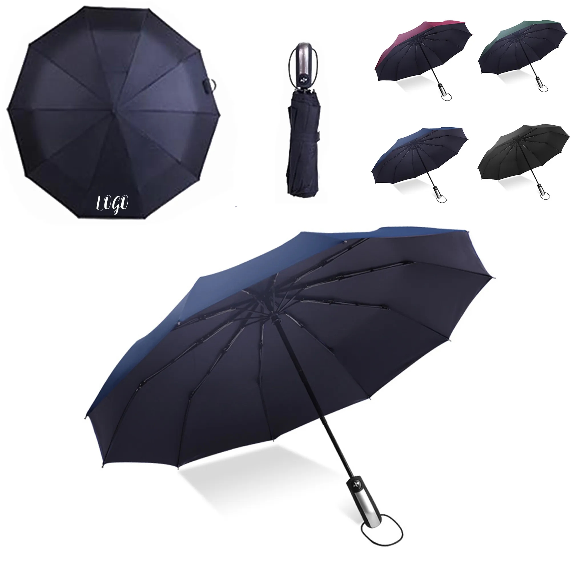 42" Arc Automatic Folding Portable Umbrella