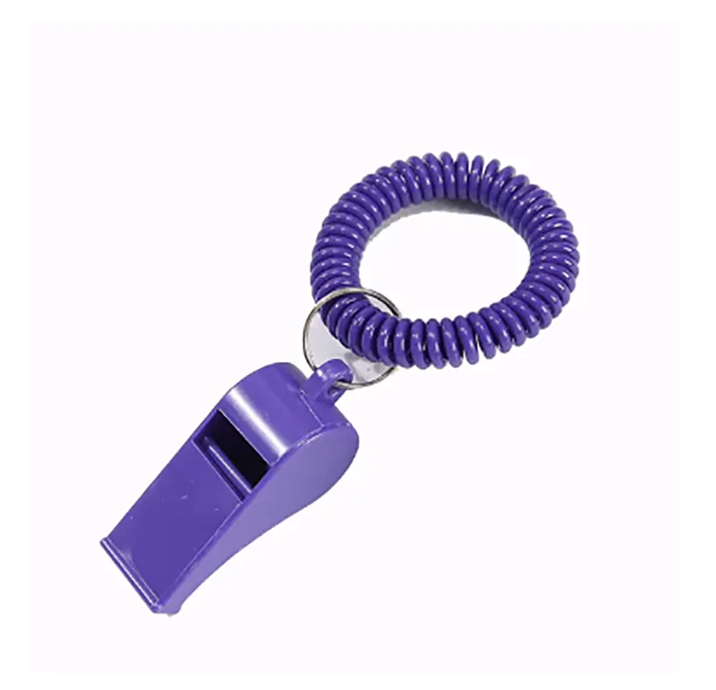 Coaches Referees Whistle with Coiled Bracelet Keychain 3