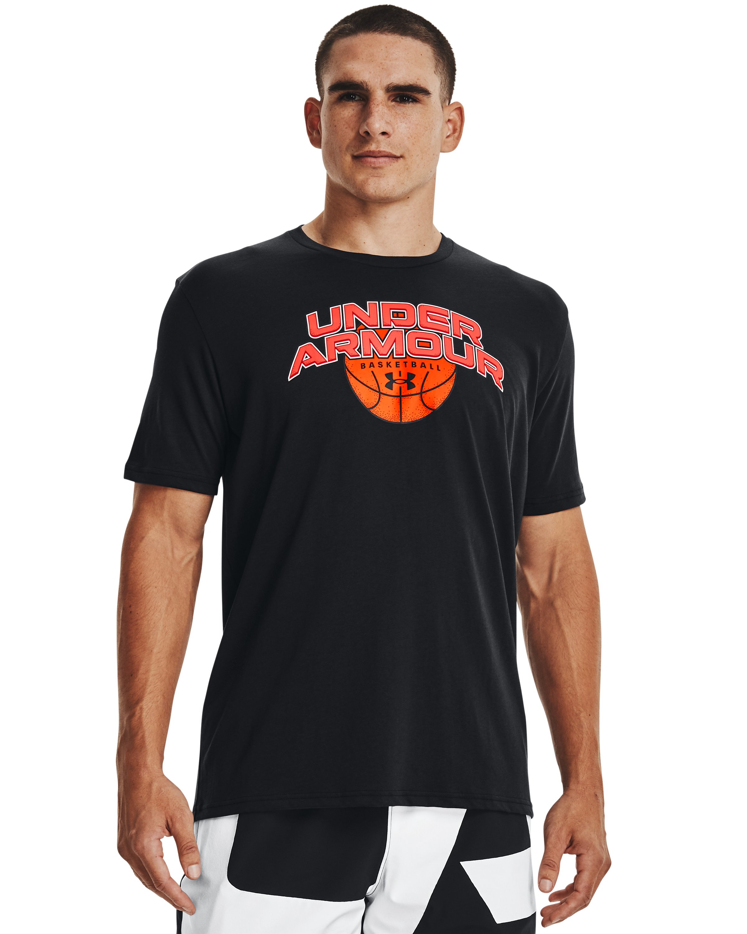 UA Basketball Branded Wordmark Men's Short Sleeve 3