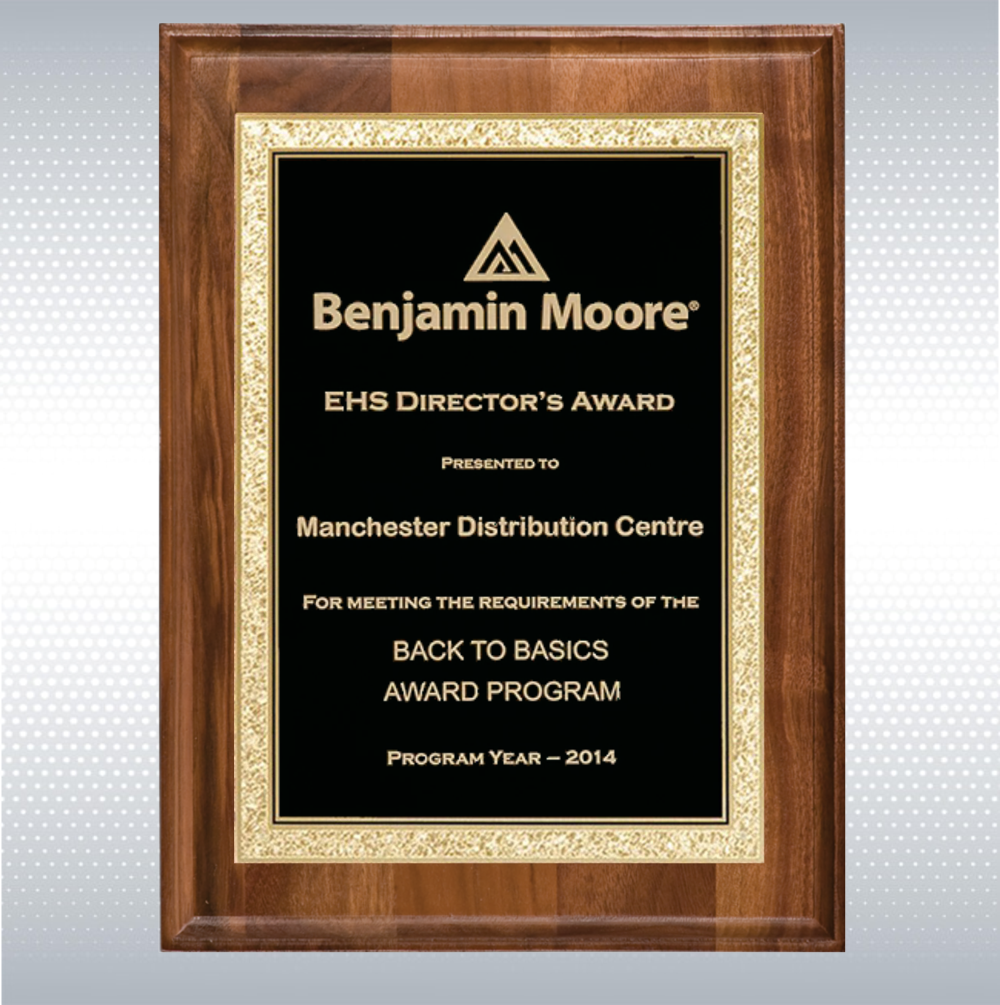 Walnut Rectangle Plaque w/Black Brass Engraving Plate (7" x 9") 9