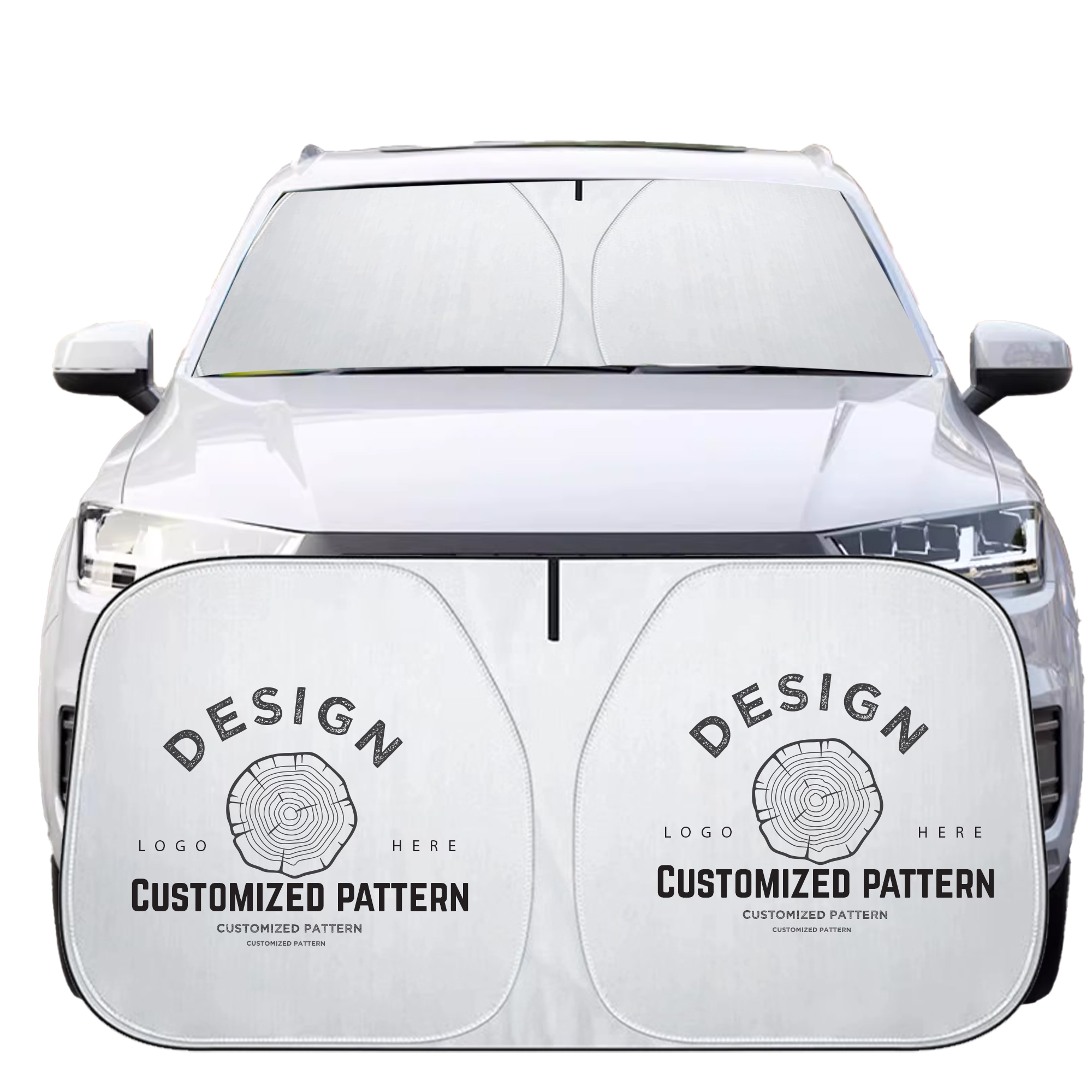 Shape-Fitting Titanium Silver Car Sunshade 2