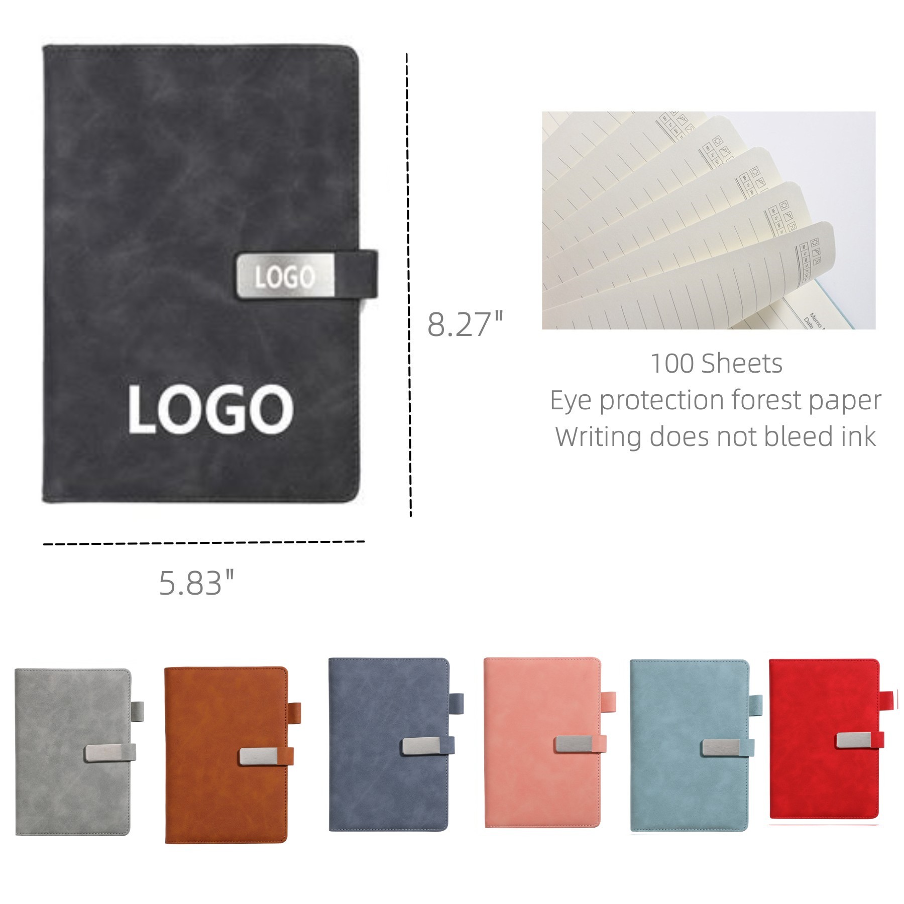 A5 Notebook With Magnetic Buckle Closure