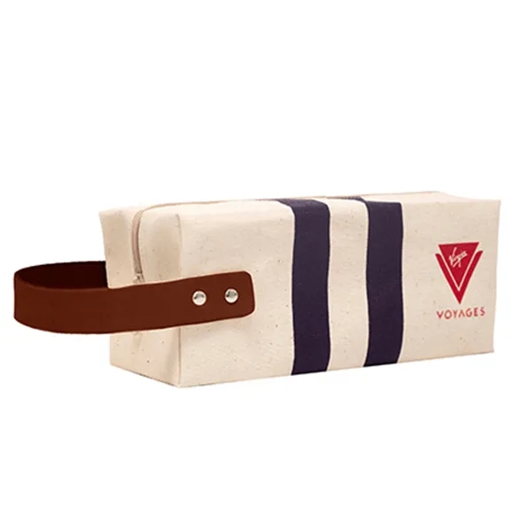 Canvas Dopp Kit with Vegan Leather Handles 2