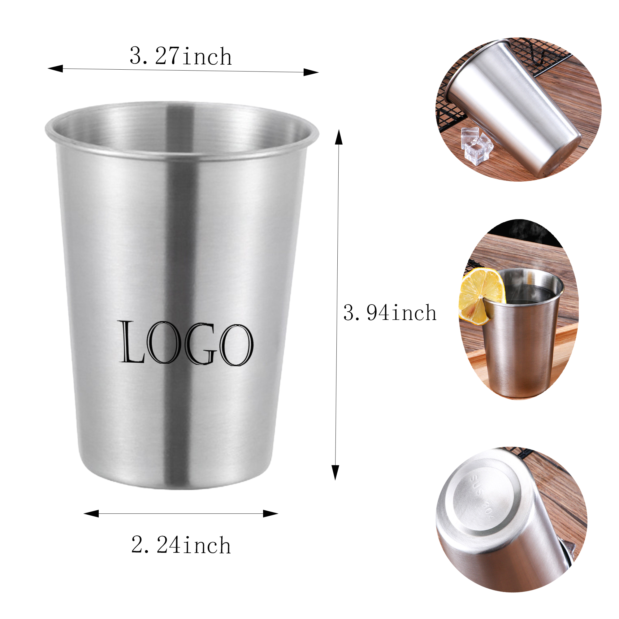 304 Rust-Proof Steel Outdoor Camping Cup 3