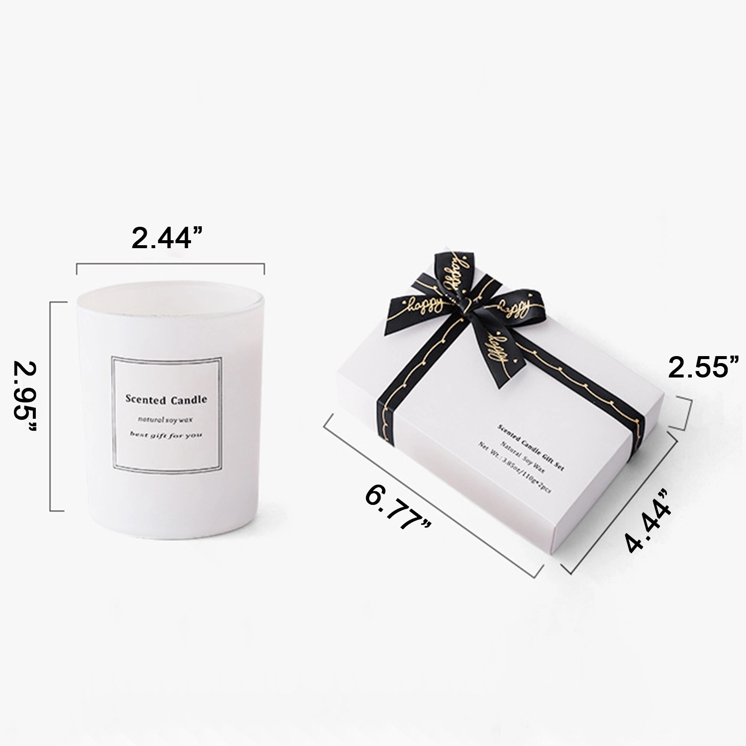 2Pcs All Natural Soy Scented Candles Gift Box 2