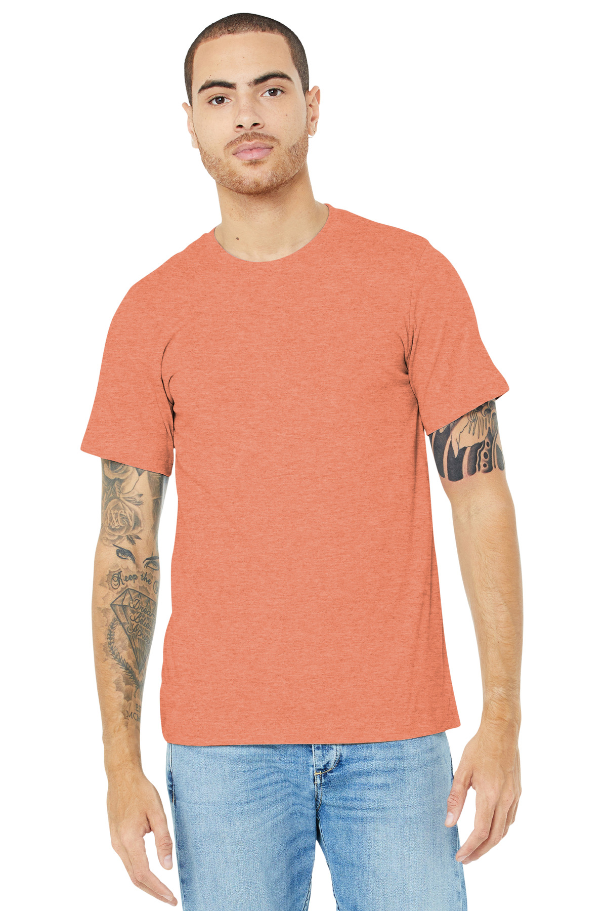BELLA+CANVAS Unisex Heather CVC Short Sleeve Tee. BC3001CVC 440