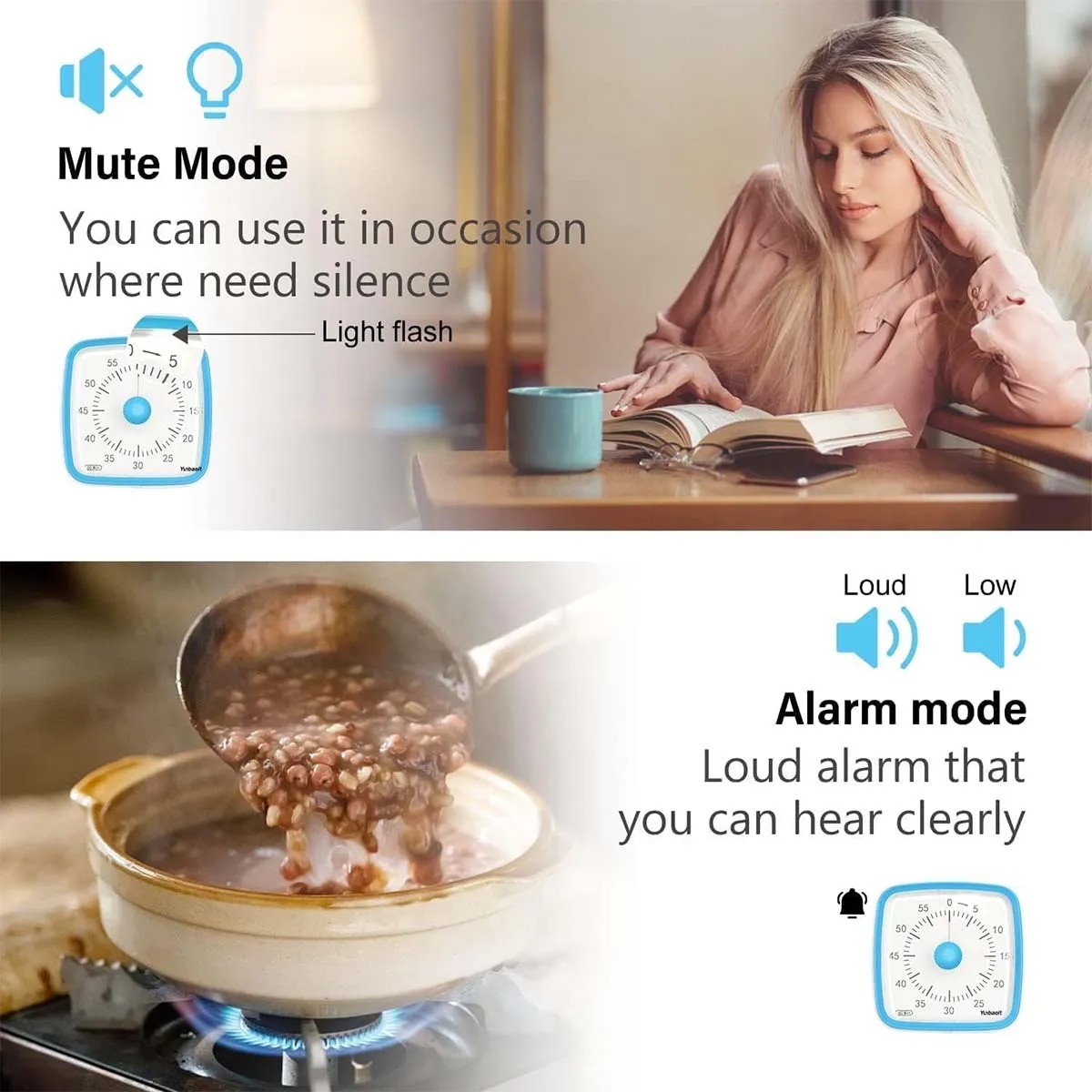 60-Minute Countdown Visual Silent Timer with Night Light 7