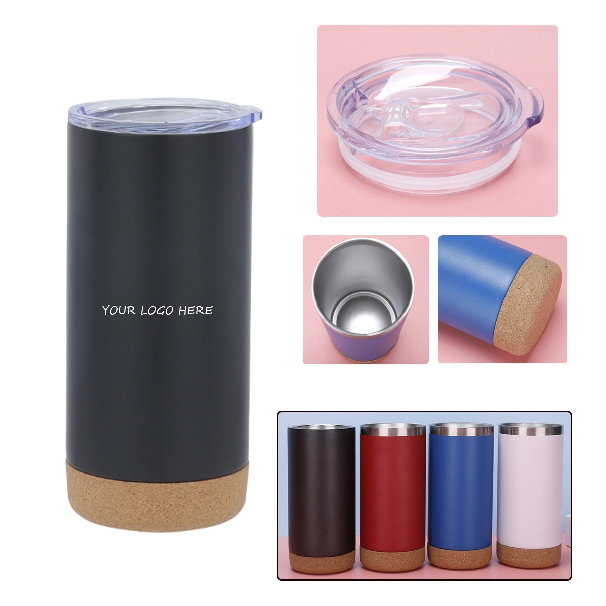 Cork Bottom 16Oz Stainless Steel Vacuum Tumbler 2