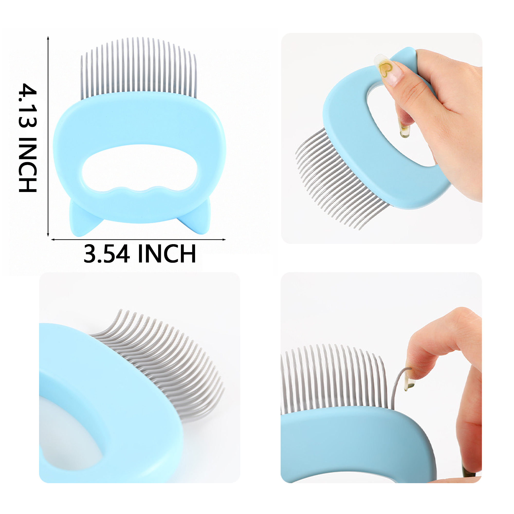 Pet Hair Removal Comb Shell Shape Cat Dog 2