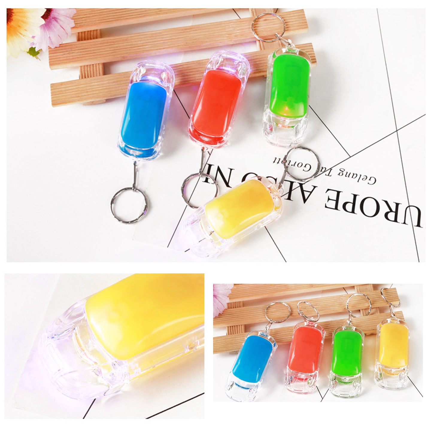 LED car shape flashlight keychain 5