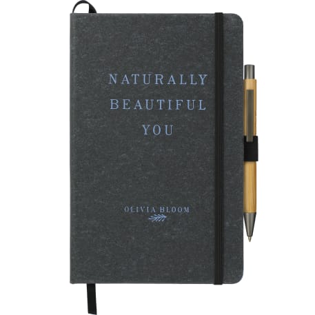 FSC® Mix 5.5" x 8.5" Recycled Leather Bound Journa 45