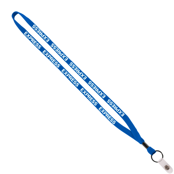1/2" Cotton Lanyard with Metal Crimp & Split-Ring 17