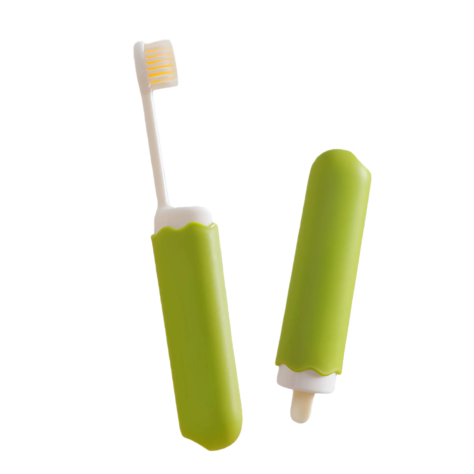 Compact Soft Bristle Ice Cream Folding Toothbrush 3