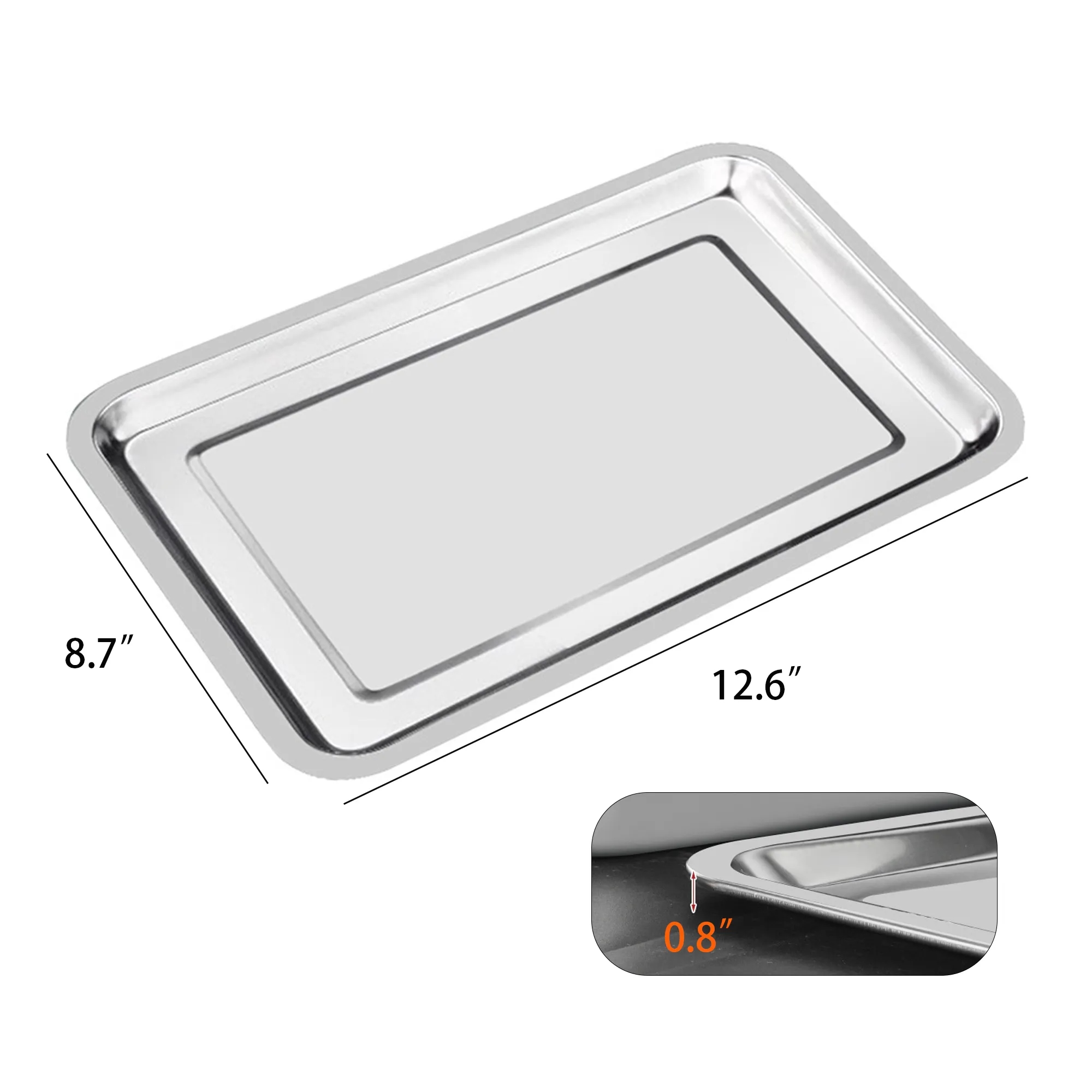 Stainless Steel Rectangular Tray 4